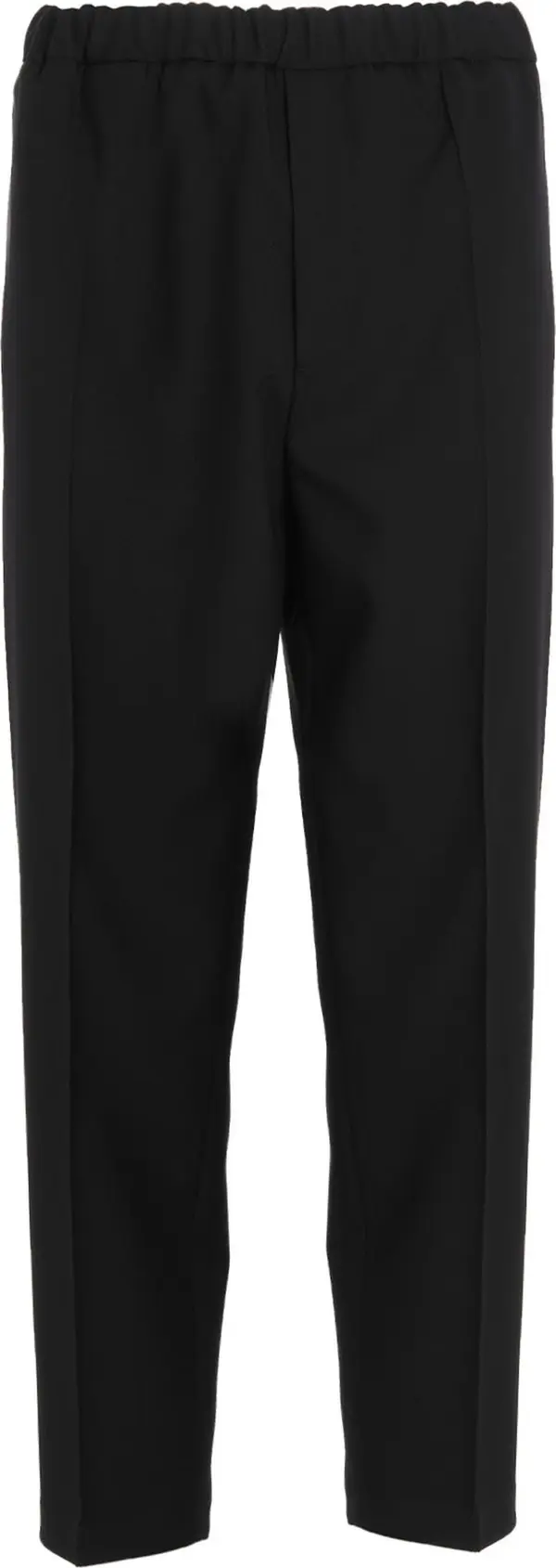 Blue Polyester Casual Pants