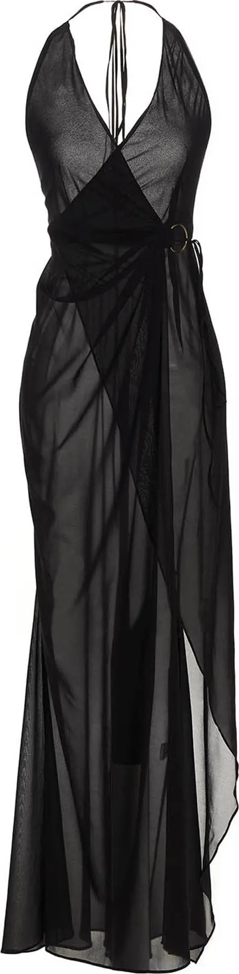 Black Silk Long Dress