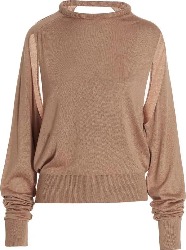Beige Silk Cardigan