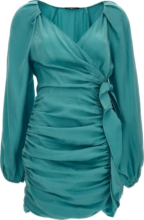 Blue Lyocell Mini Skirt