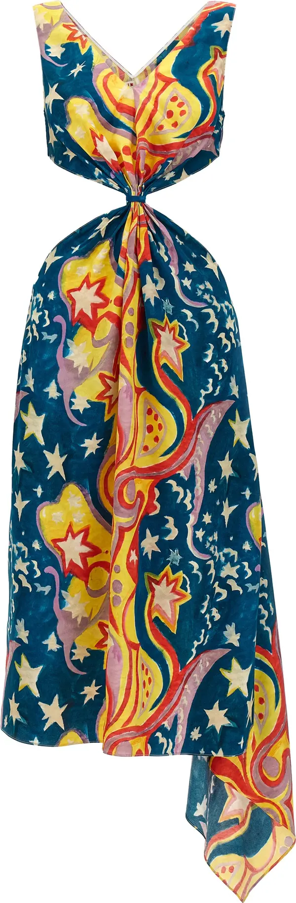 Multicolor Viscose Long Dress