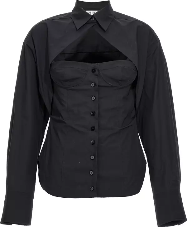Black Cotton Blouse