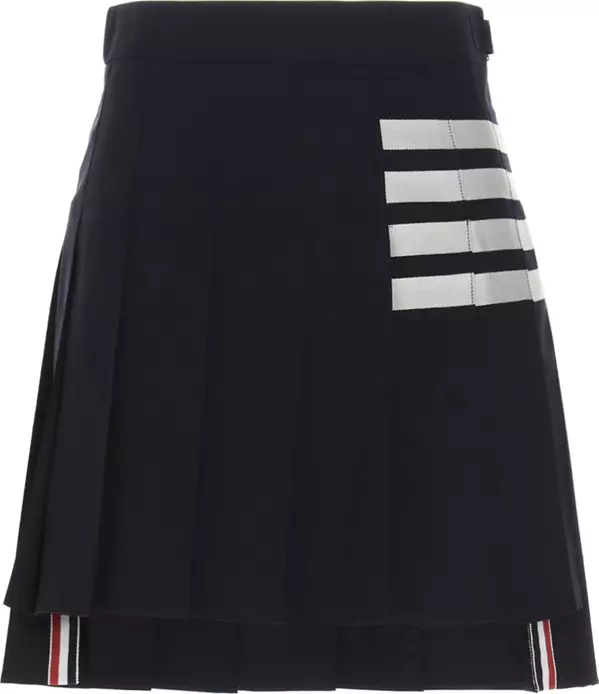 Blue Wool Long Skirt