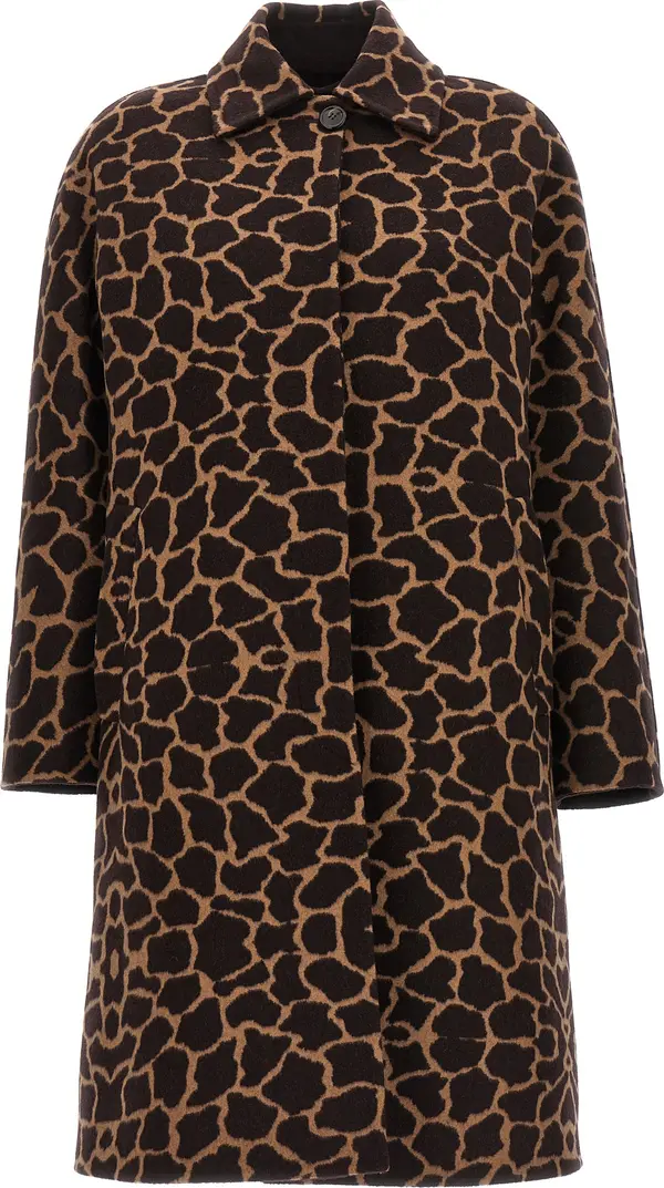Brown Virgin Wool Coat