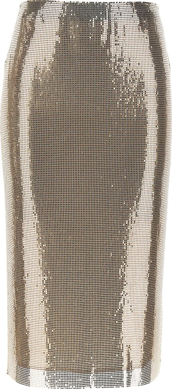 Multicolor Polyester Midi Skirt