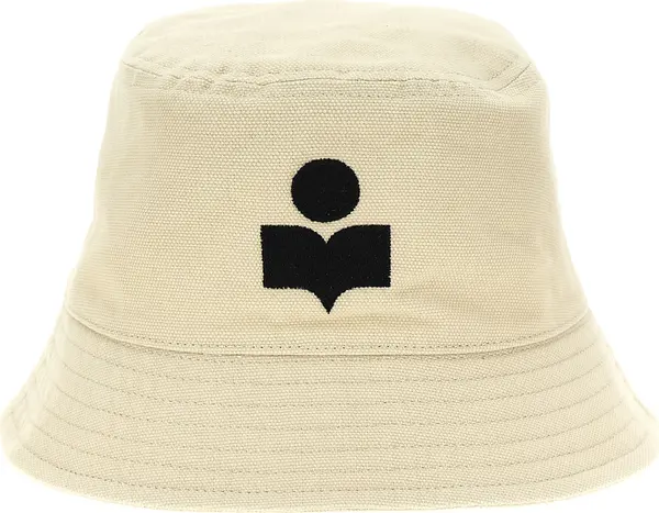 Beige Cotton Bucket Hat