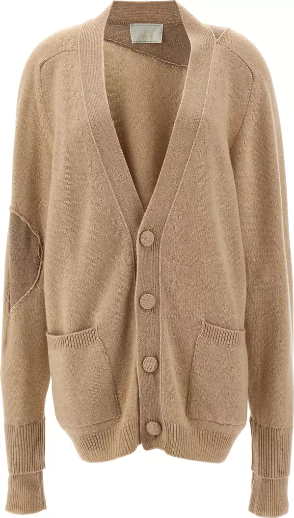Beige Cashmere Cardigan