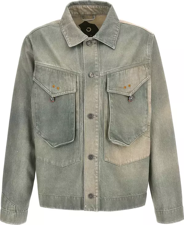 Bicolor Cotton Denim Jacket