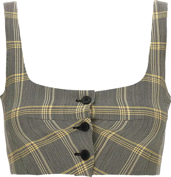 Multicolor Virgin Wool Sleeveles T-Shirt