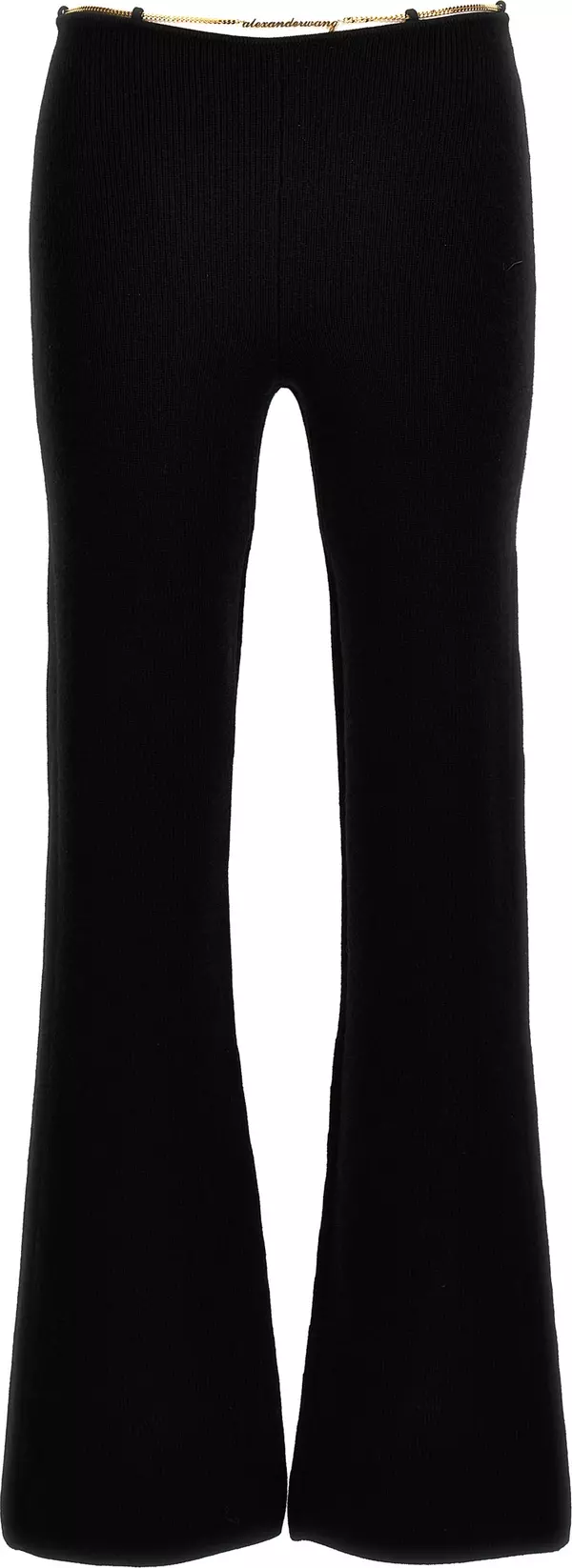Black Wool Casual Pants