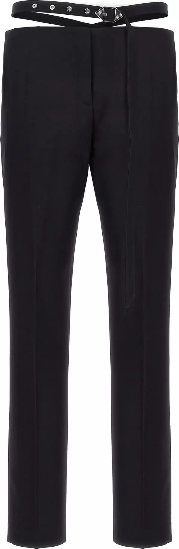 Black Virgin Wool Dress Pants