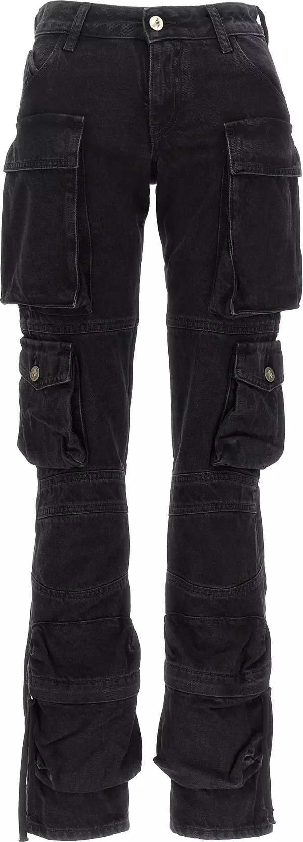 Black Cotton Cargo Pants