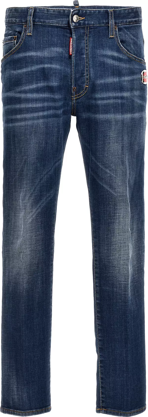 Blue Cotton Relaxed Fit Jeans