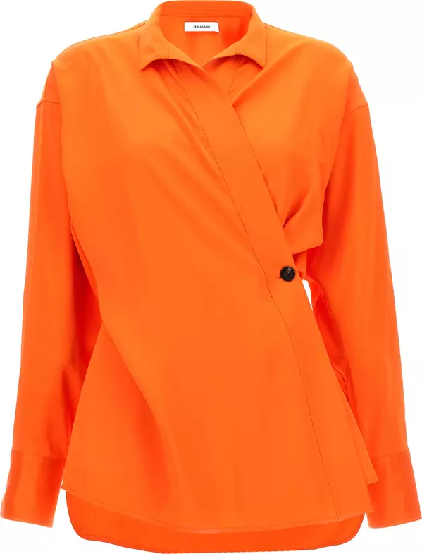 Orange Viscose Blouse