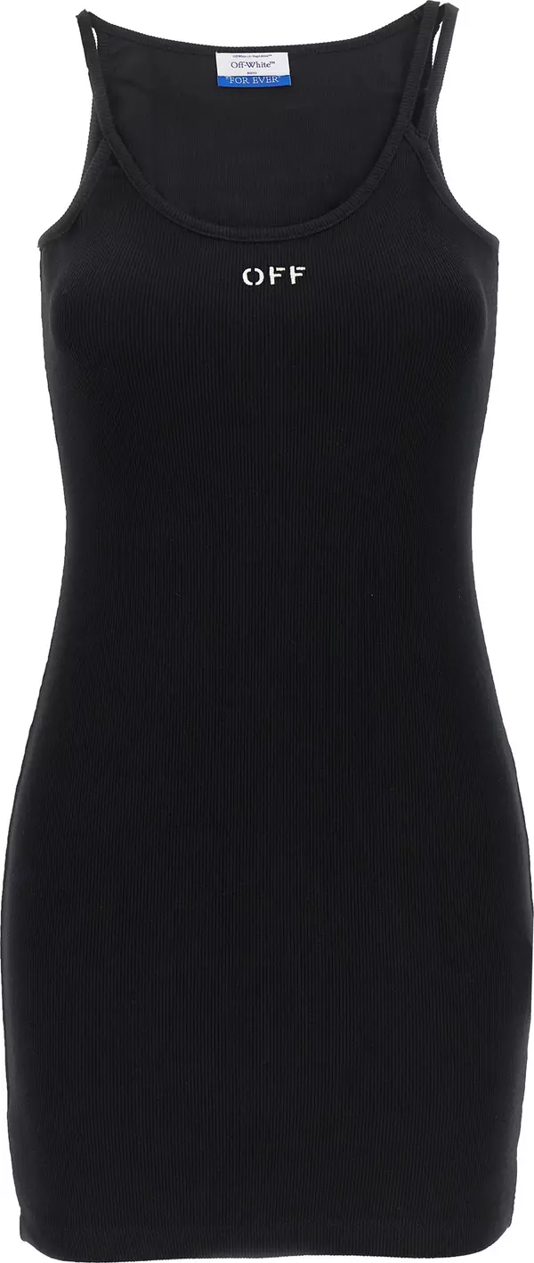 Black Cotton Short Dress
