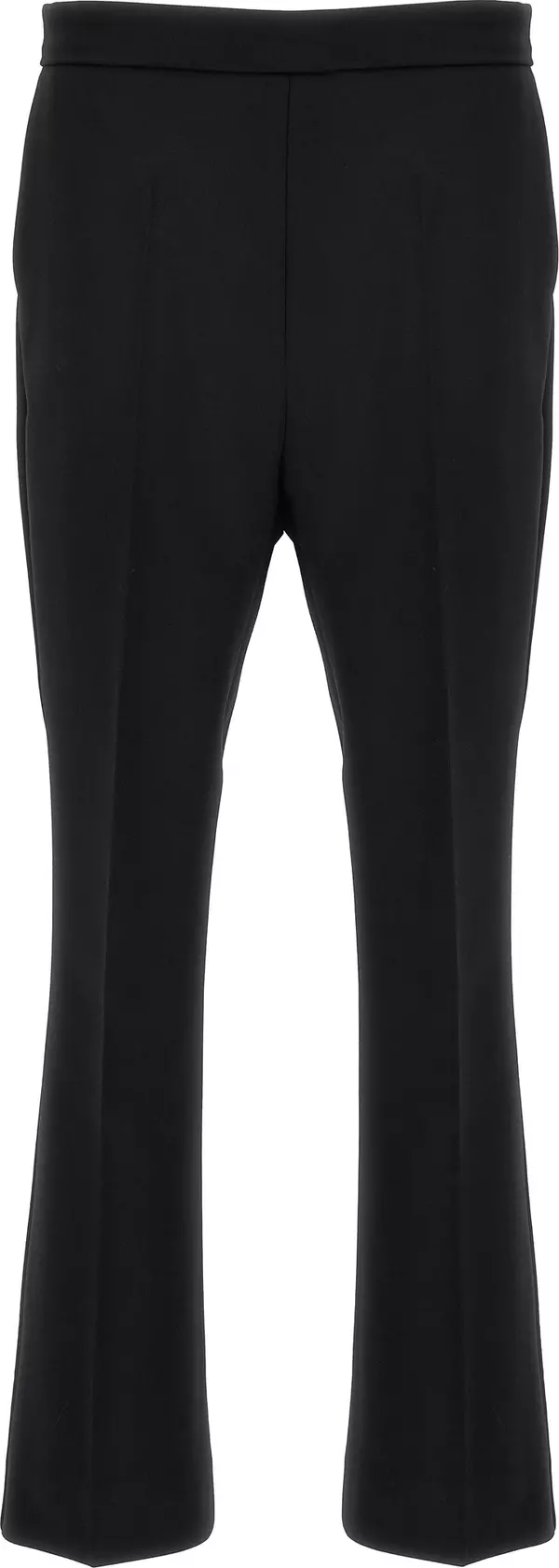 Black Virgin Wool Cropped Pants