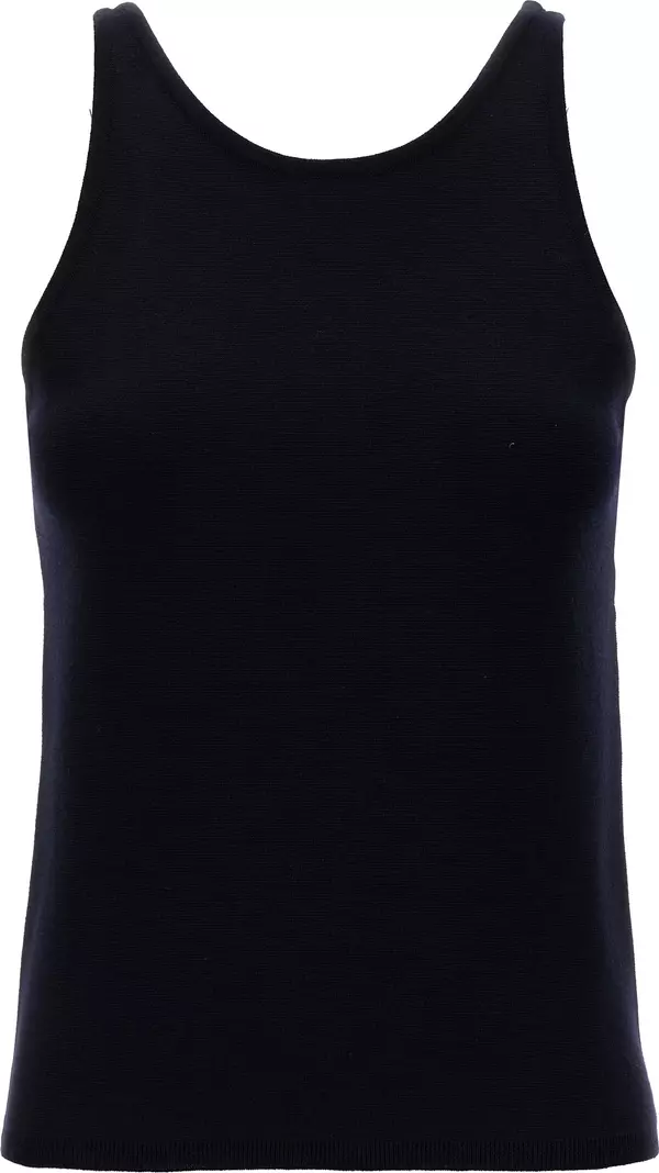 Blue Virgin Wool Tank Tops
