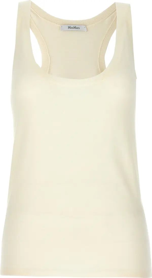 White Cashmere Tank Tops