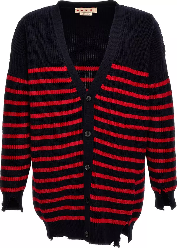 Multicolor Virgin Wool Cardigan