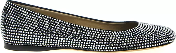 Black Goatskin Ballet Flats
