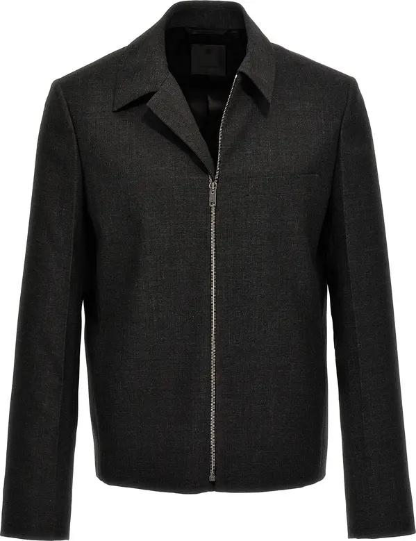 Gray Virgin Wool Jacket