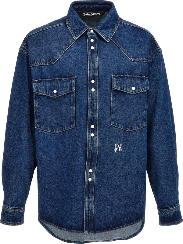 Blue Polyester Denim Jacket