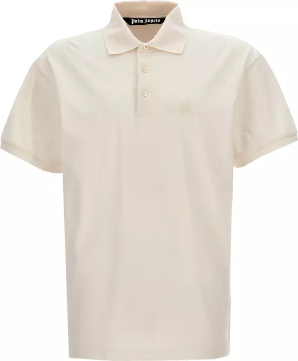 White Polyester Polo Shirt