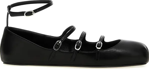 Black Calfskin Ballet Flats