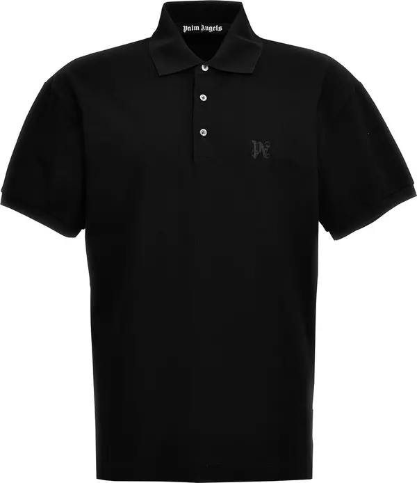 Black Polyester Polo Shirt