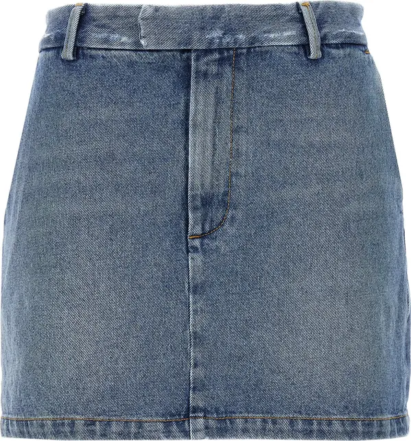 Blue Cotton Long Skirt