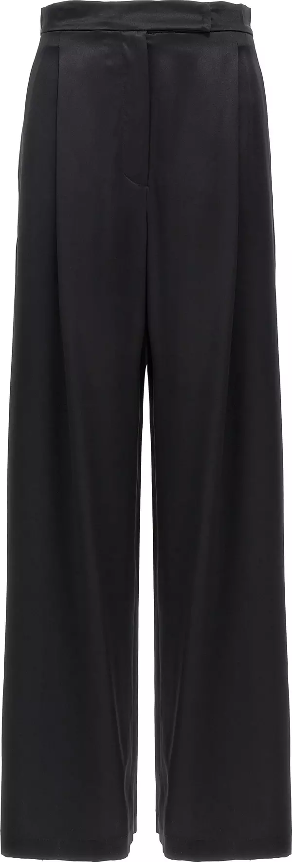 Black Silk Casual Pants