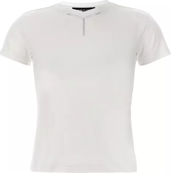 White Viscose T-Shirt