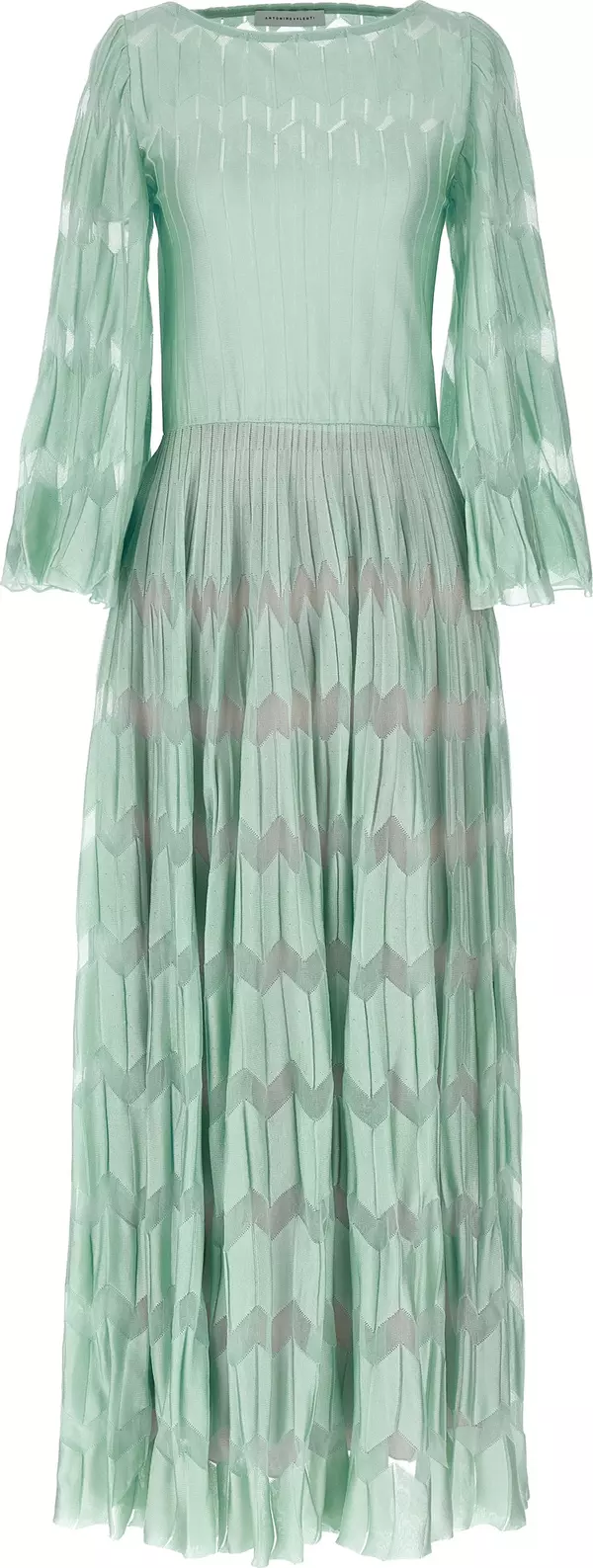 Bicolor Viscose Long Dress