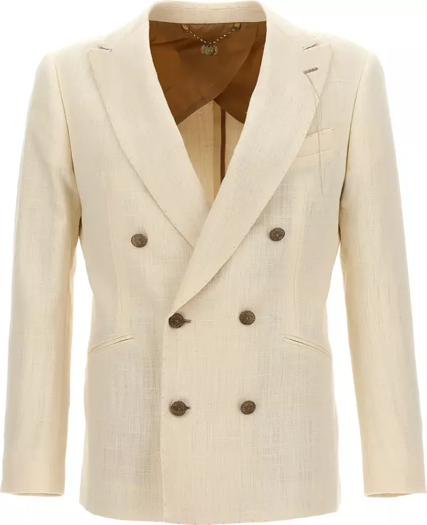 White Silk Blazer