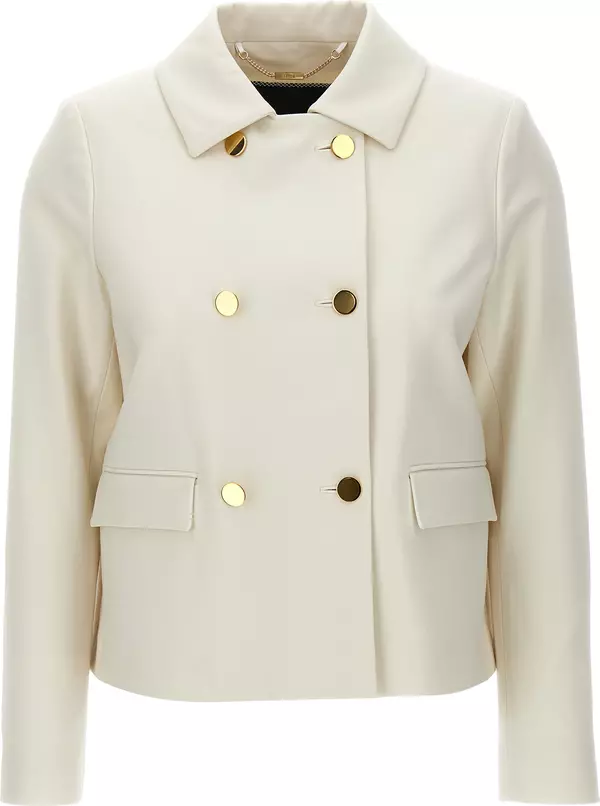 White Virgin Wool Full-Length Jacket