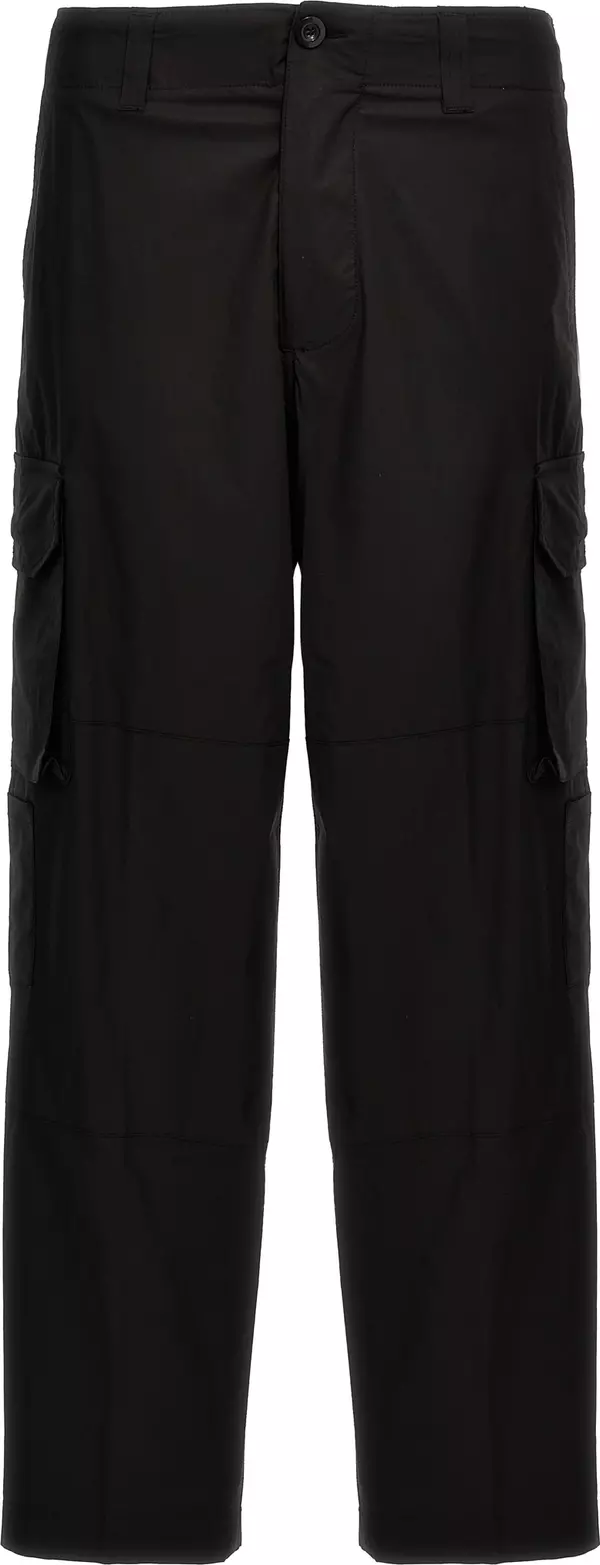 Black Cotton Cargo Pants