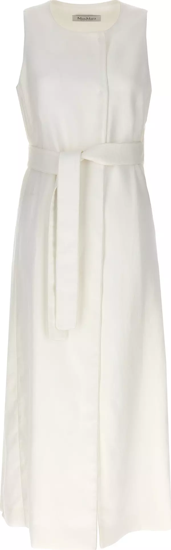 White Flax Sleeveless Jacket