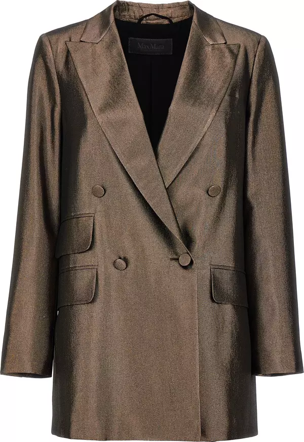 Brown Silk Blazer