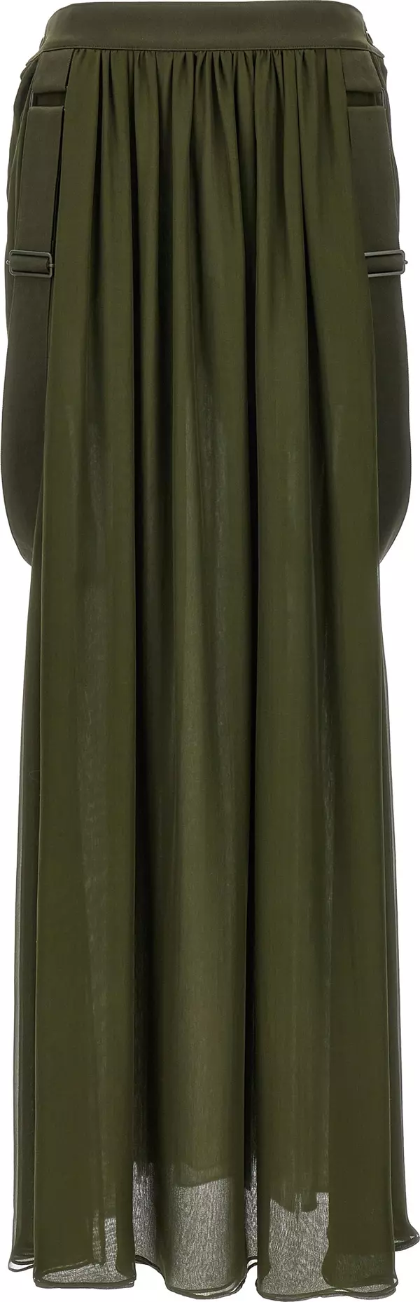 Bicolor Silk Mini Skirt