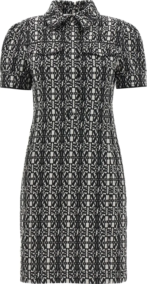 Bicolor Polyester Short Dress
