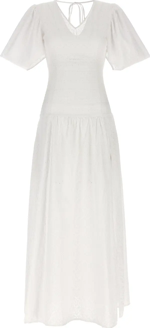 White Cotton Long Dress