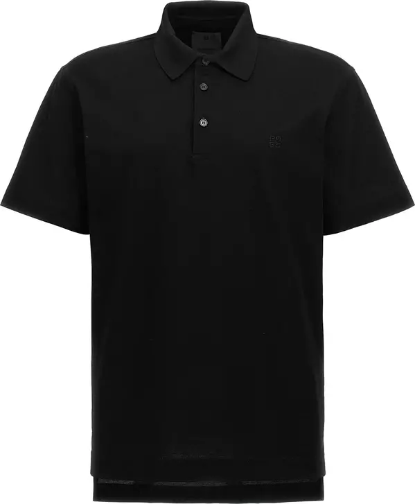 Black Cotton Polo Shirt