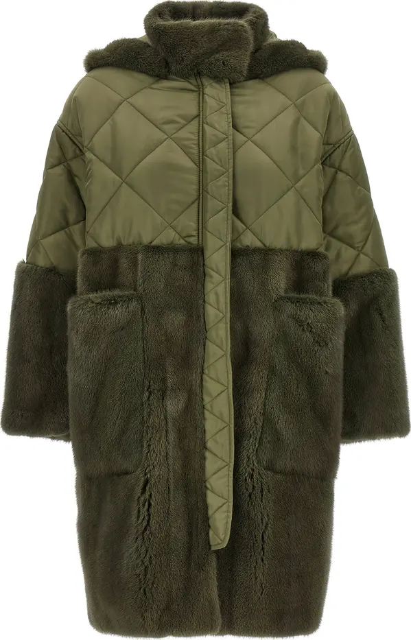 Bicolor Polyester Coat