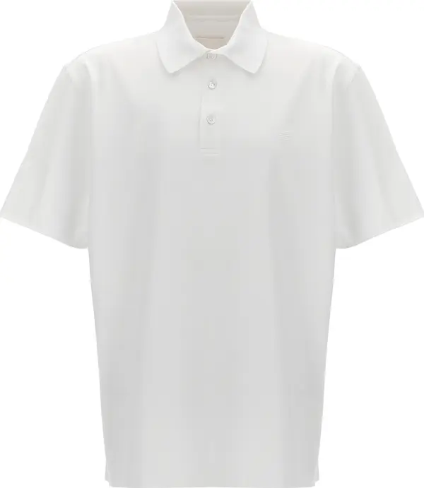 White Cotton Polo Shirt