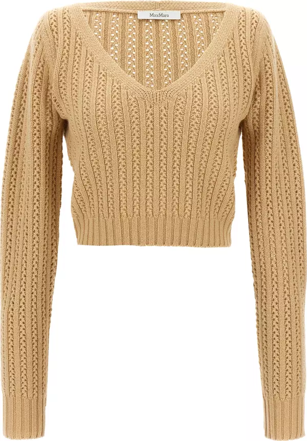 Beige Wool Cardigan