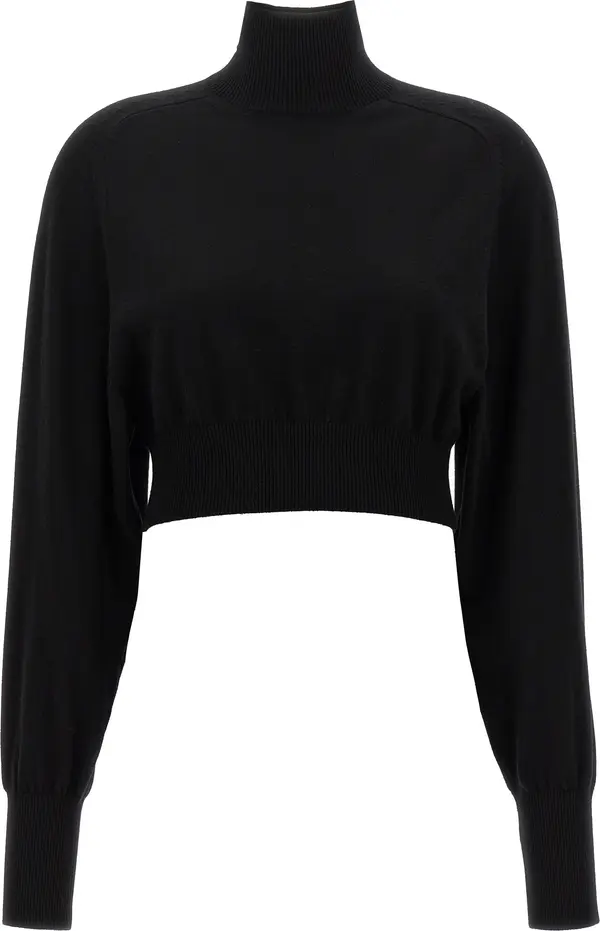 Black Virgin Wool Cardigan