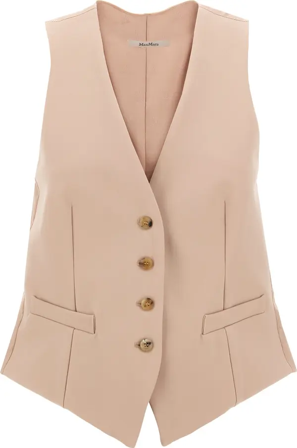 Multicolor Acetate Sleeveless Jacket