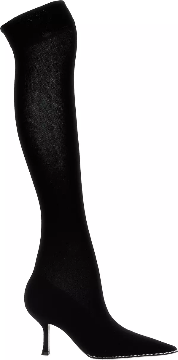 Black Leather Over The Knee