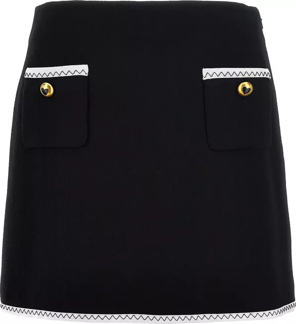 Bicolor Viscose Long Skirt
