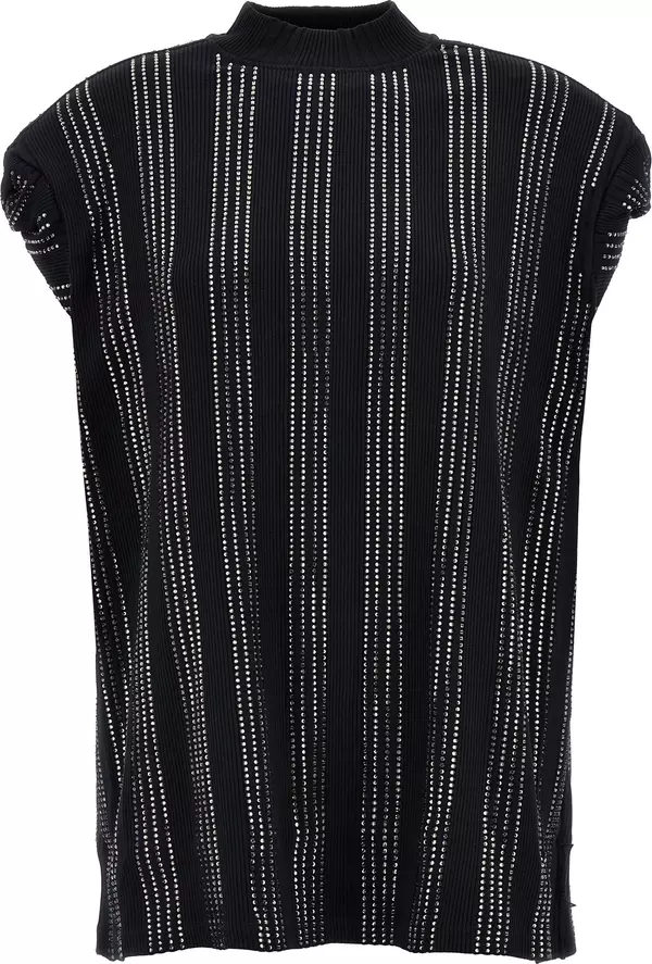 Black Cotton Short Dress